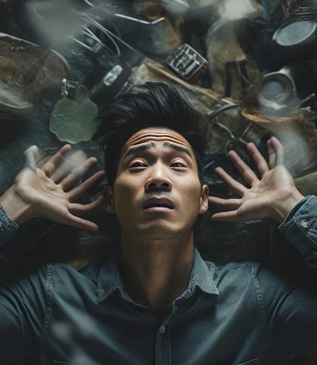 A person experiencing OCD